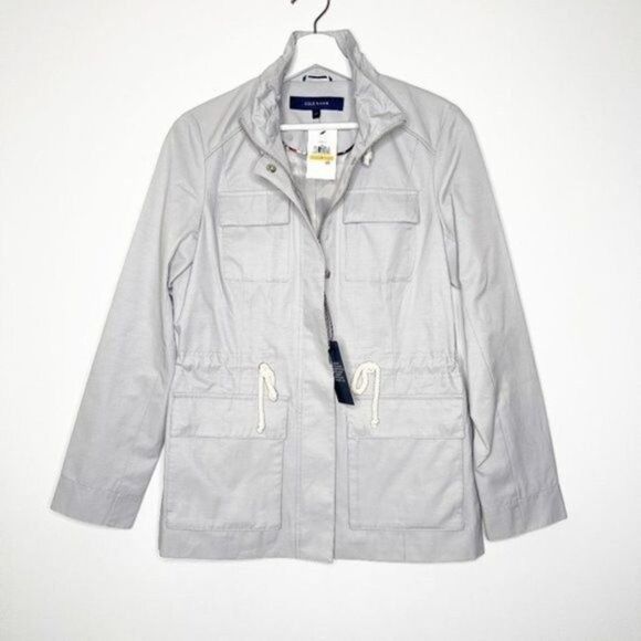Cole Haan Safari Jacket with Stand-Up Collar – Adventure-Ready Style Functional